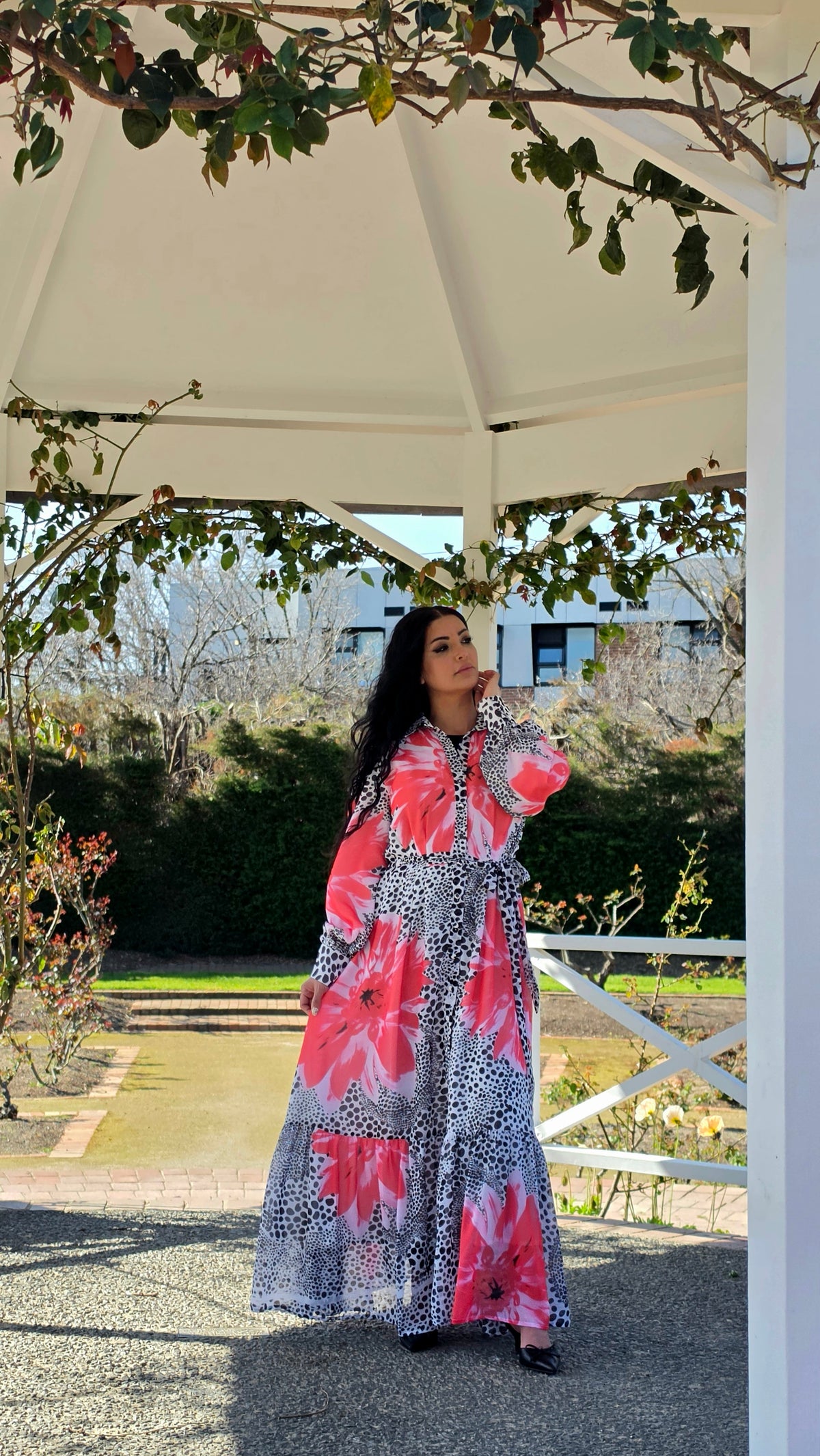 Coral Garden Dress