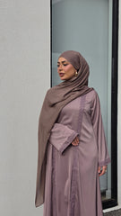 Blush Lace Abaya Set