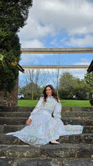 Floral Whimsy Lace Tiered Dress