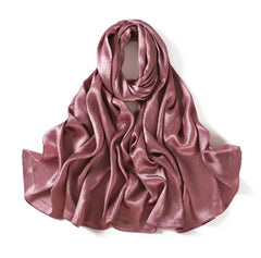 Blush Mauve Textured Satin Hijab