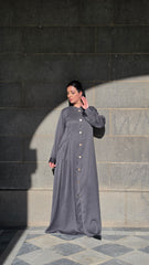 Charcoal Regal Fold Abaya