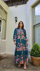 Teal Blossom Grace Dress