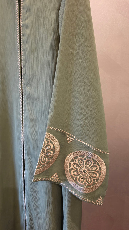 Sage Grace Embroidered Abaya
