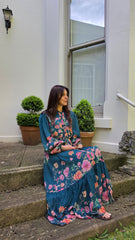 Teal Blossom Grace Dress