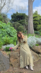 Sage Whisper Regency Lace Dress