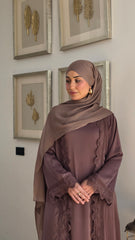 Cocoa Lace Abaya Set