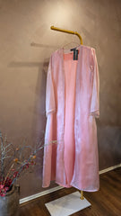 Blush Crystal Organza Abaya Set
