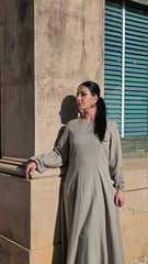 Muted Clay Linen Dress