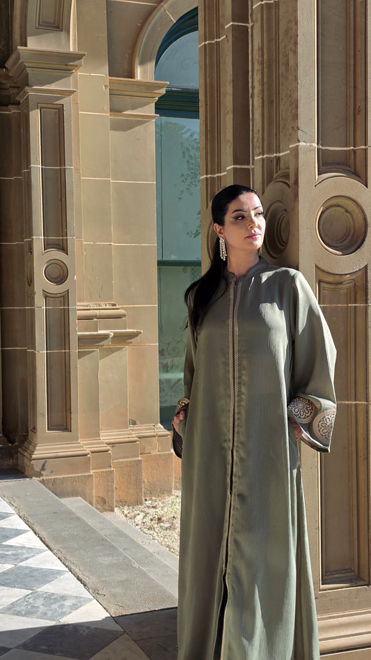 Sage Grace Embroidered Abaya