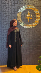 Black Ember Embellished Abaya