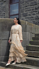 Champagne Garden Ruffle Dress